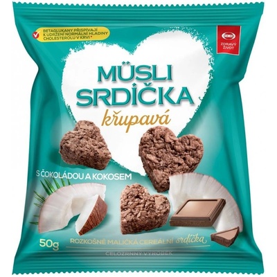 SEMIX Müsli srdiečka s čokoládou a kokosom 50 g