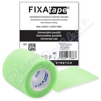 FIXAtape STRETCH samofix.obin.5 x 450 cm fluor.green