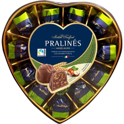 Maitre Truffout Pralinky z mléčné čokolády s kousky oříšků a cereáliemi 165 g