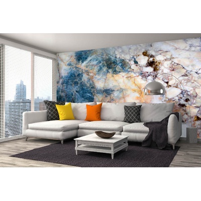 DIMEX ART Самозалепваща се флизелинова фототапета цветен мраморен камък 375 x 250 см