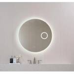 Inter Ceramic Led огледало за баня, кръгло, Ф90 см, с увеличително огледало и нагревател против изпотяване (icl 1813)