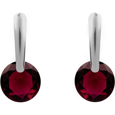 Prima-obchod náušnice z nerezové oceli s broušeným kamínkem siam platina 103922