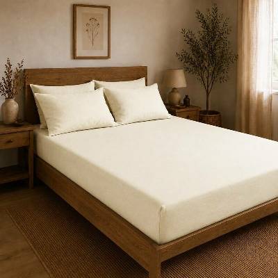 Takoy Bavlněné napínací prostěradlo 180x200 Renforcé přírodní nebarvené-HT-01059 | 180x200 cm prostěradlo