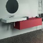 Ideal Standard Atelier Conca червено-оранжев матов стенен шкаф с 2 чекмеджета с плот 160 см (T4315Y3)