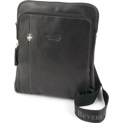 Beverly Hills Polo Club taška Crossbody kožená BHPC Explore L BH-381-01 3l černá