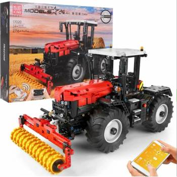 Mould King RC Traktor 4v1 + poľnohospodárske stroje Dual Mode Control 2716ks