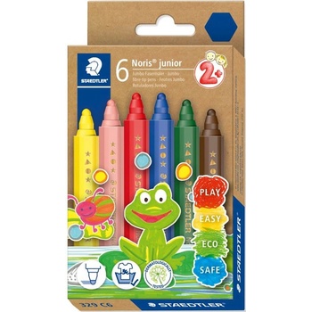 Image 1 of STAEDTLER Флумастри Staedtler Noris Junior 329, 6 цвята (31650-А)