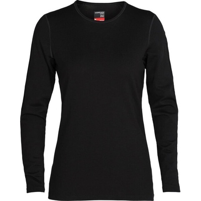 Icebreaker Women's 260 Tech Thermal T-Shirt с дълъг ръкав, Black (IB104387001)