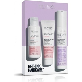 Revlon Professional Restart Color sérum pro neutralizaci teplých odstínů 50 ml + šampon 50 ml + kondicionér 30 ml dárková sada