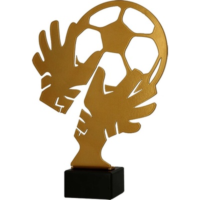 Zlatá kovová trofej Brankář
