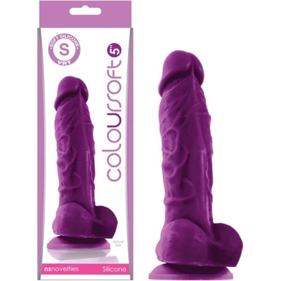 Пенис дилдо, цветнa мекота, 17см. - ColourSoft Purple (NSTOYS0646)