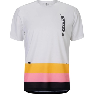 Scott Мъжка фланелка с къс ръкав за колоездене Scott Tee Tuned Sl S/S Cycling jersey - White - размер XXL (056-4079-0115)