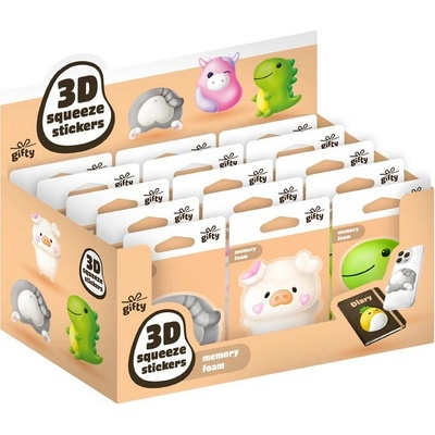 MFP 3D mačkací samolepka gifty mix 1 1042540