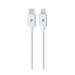 Ttec Кабел MFI Lightning - Type C Charge / Data Cable, 150cm - Бял