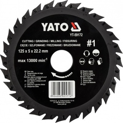 Yato Rotační rašple pilková 125 mm typ 1, YT-59172