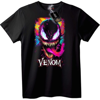 NOONEBRAND Тениска Венъм Неон - S, Black