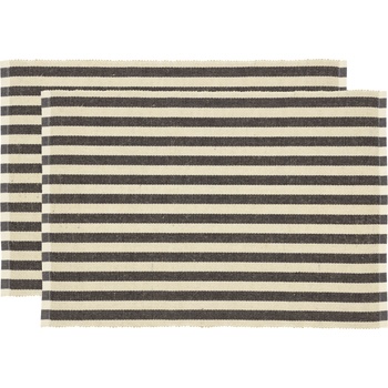 Södahl Подложки за чинии Statement раирани 33 x 48 см сиви 2 бр (28573)