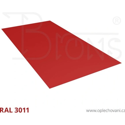 Brons Rovinný plech 1000 x 2000 mm vínově červená