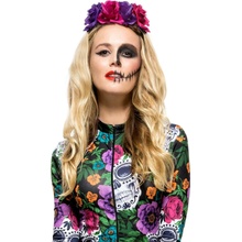 Smiffys Halloween Dia de los Muertos Čelenka Den mrtvých