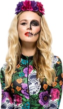 Smiffys Halloween Dia de los Muertos Čelenka Den mrtvých