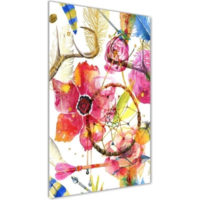 Vertikálny fotoobraz na skle Kvety štýl Boho 50x100 cm
