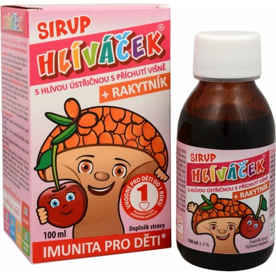 Terezia HLIVIAČIK S HLIVOU USTRICOVITOU + RAKYTNÍK sirup s príchuťou višne 100 ml