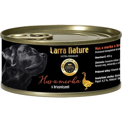 Larra Nature Hus a morka s brusnicami 410 g