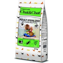 Chat & Chat Expert Adult Sterilized s drůbežím masem 15 kg