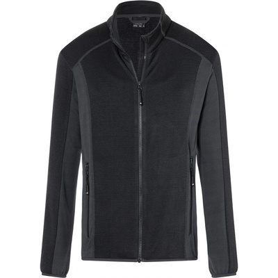 James & Nicholson mikina JN 784 na zip pánská COT 020784k8601 Zelená kapradí/šedá carbon