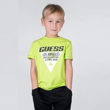 GUESS Блуза с къс ръкав в електриково зелено за момче Guess Kids