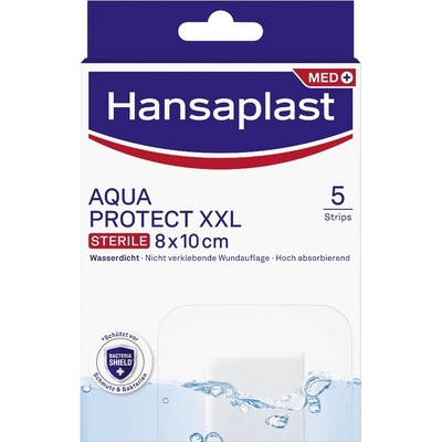 Hansaplast Med Aquaprotect XXL sterile 8 x 10 cm elastická náplast 5 ks