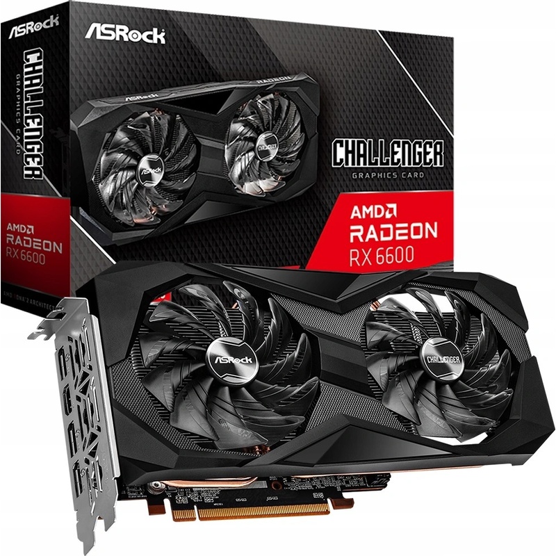 ASRock Radeon RX 6600 Challenger D 8GB GDDR6 90-GA2RZZ-00UANF