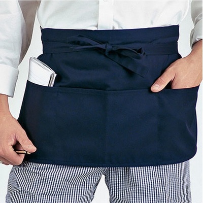 Dennys London Číšnická zástěra s hlubokými kapsami modrá námořní DL022