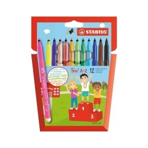 STABILO Флумастери Trio A-Z 12 цвята