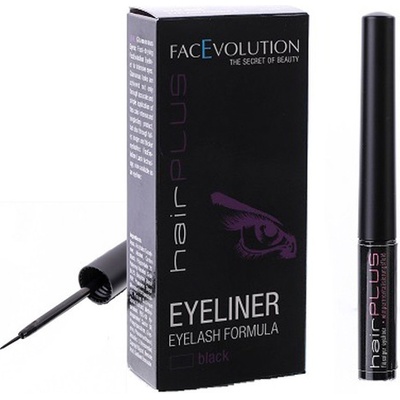 HairPlus FacEvolution Vyživující rychleschnoucí tekuté oční linky s obsahem růstového séra Černá 1,5 ml