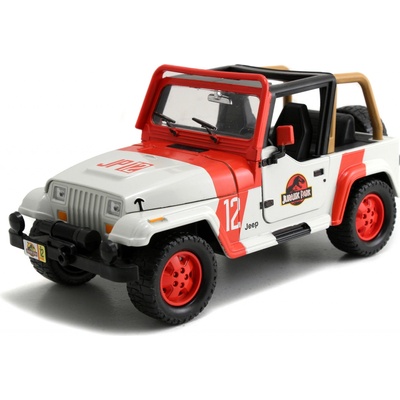 JADA TOYS Jurassic Park 1992 Jeep Wrangler model auta 1:24