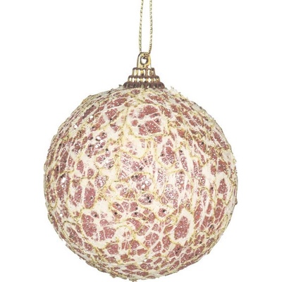 Guirca BAŇKA vánoční třpytivá s krajkou Rose Gold 8cm