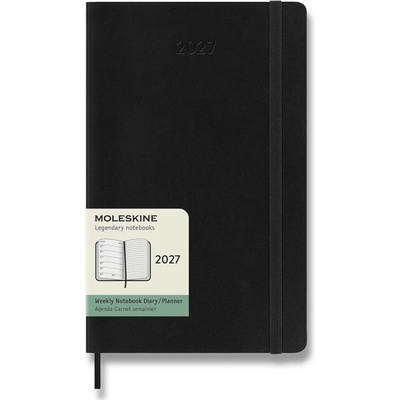 Moleskine A5 týdenní 2027 černý