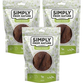 SIMPLY FROM NATURE Meat Strips pre psov 3x 80 g
