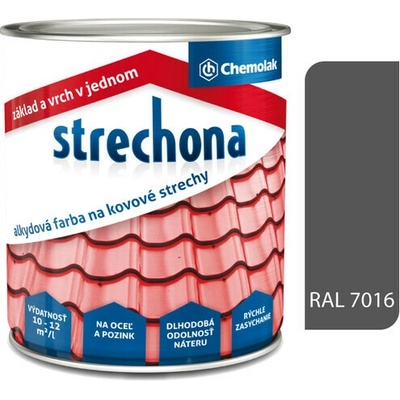 Chemolak Strechona 10 KG 7016 Antracit