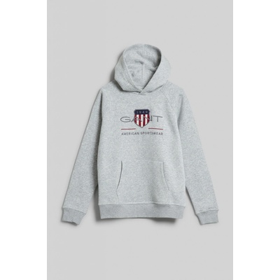 Gant Archive Shield Hoodie šedá