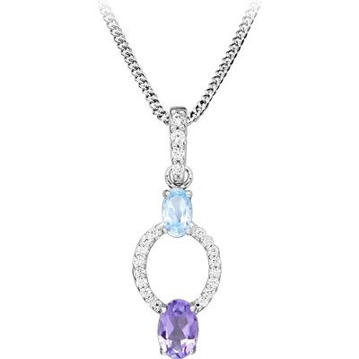 Silver Cat Strieborný náhrdelník so zirkónmi SC635