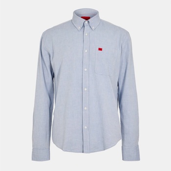 HUGO BOSS Риза с дълъг ръкав Hugo Evito Long Sleeve Shirt - Open Blue