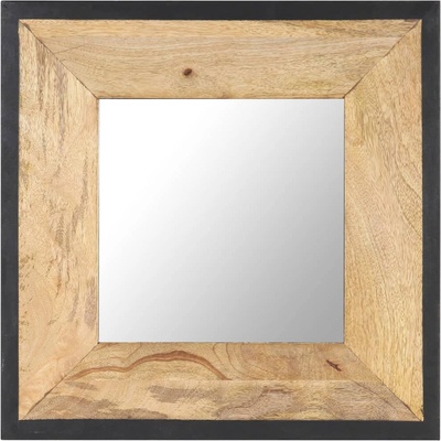 vidaXL Огледало, 50x50 см, мангово дърво масив (321629)