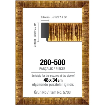 ART PUZZLE Rám na puzzle 48x34cm zlatý 5703