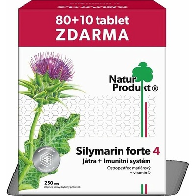 NaturProdukt Silymarin Forte 4 pečeň + imunitný systém 90 kapsúl