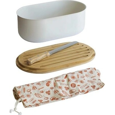 Chlebník NBA150 36 cm, bílá, kov, Pebbly