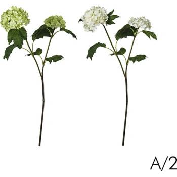 Umělá květina Sia Home Fashion větvička zel/bílá (cena za ks) 46cm