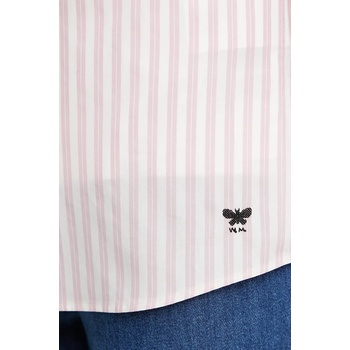 Max Mara Памучна риза Weekend Max Mara дамска в розово със стандартна кройка с класическа яка 2515111081600 (2515111081600)