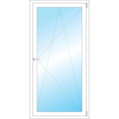 Okna Hned Plastové okno 800 x 1600 mm bílé otevíravé a sklopné pravé